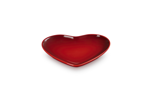 Le Creuset Groot Bord Hart Ø23cm 'Kersenrood'