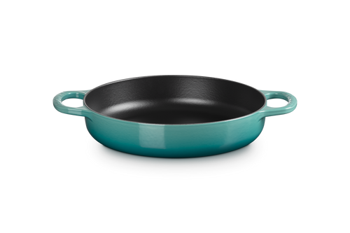 Le Creuset Hapjespan Twee handgrepen 'Bleu Riviera' Ø28cm / 3.2L