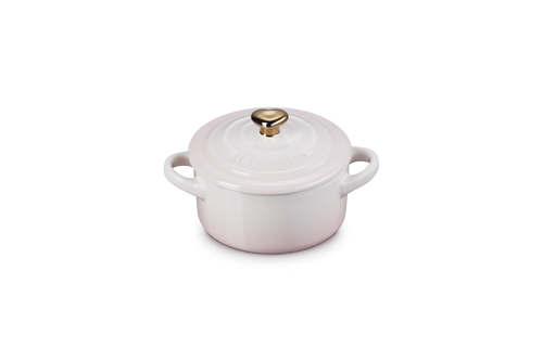 Le Creuset Mini-Braadpan Hartjesknop Ø10cm / 0,25L 'Shell Pink'