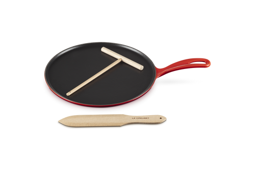 Le Creuset Pannenkoekenpan Gietijzer 'Kersenrood' Ø27cm