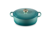 Le Creuset Braadpan Ovaal Signature 'Bleu Riviera'