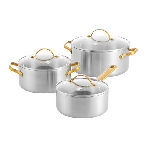Greenpan 3-Delige Pannenset RVS 'Padova Reserve'