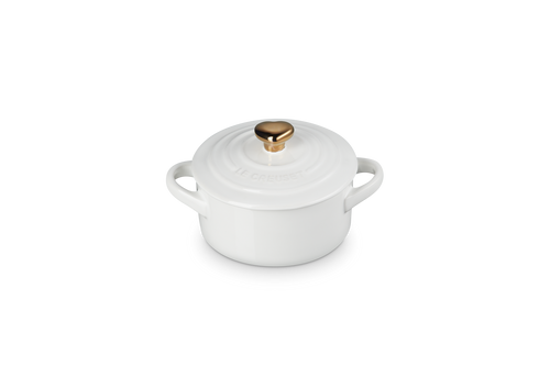 Le Creuset Mini-Braadpan Hartjesknop Ø10cm / 0,25L 'Wit'