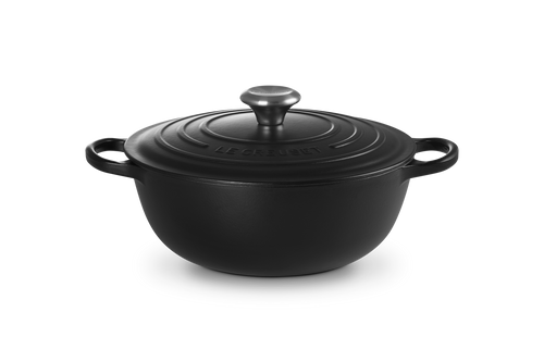 Le Creuset Marmite Braadpan Signature 'Mat Zwart' Ø26cm / 4.1L