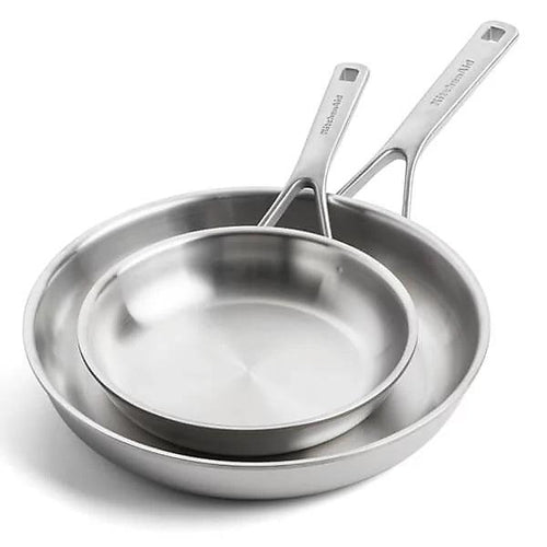 KitchenAid Koekenpannenset 20/28cm Multi-Ply RVS