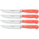 Steakmessen 12cm 4 Stuks 'Classic Color Coral Peach'