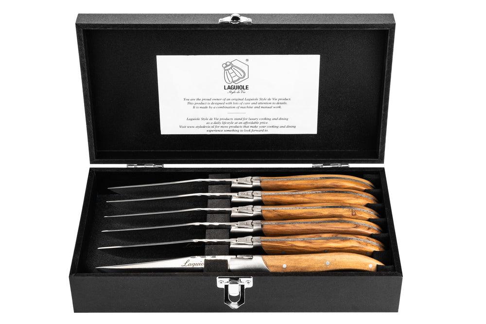 Steakmessen Olijfhout 'Luxury Line' - 0
