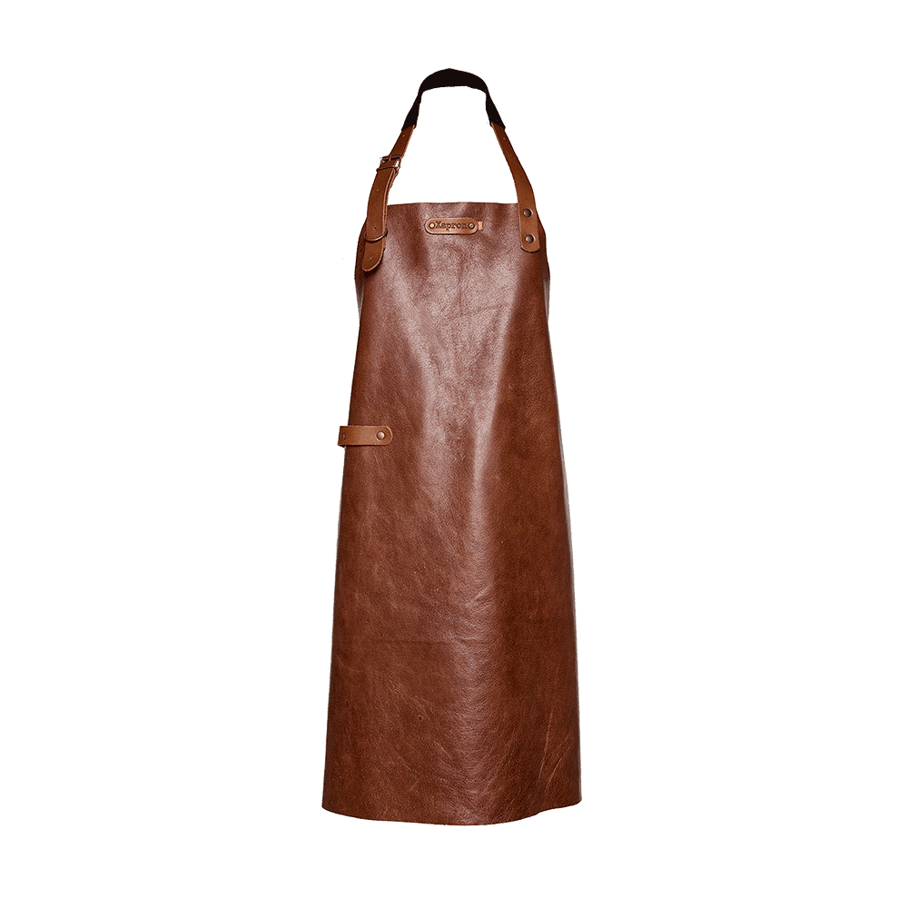 Xapron Schorten L - 82cm Leren Schort met Nekband 'Cognac New York' 8719558543151 XP 543151 afbeelding