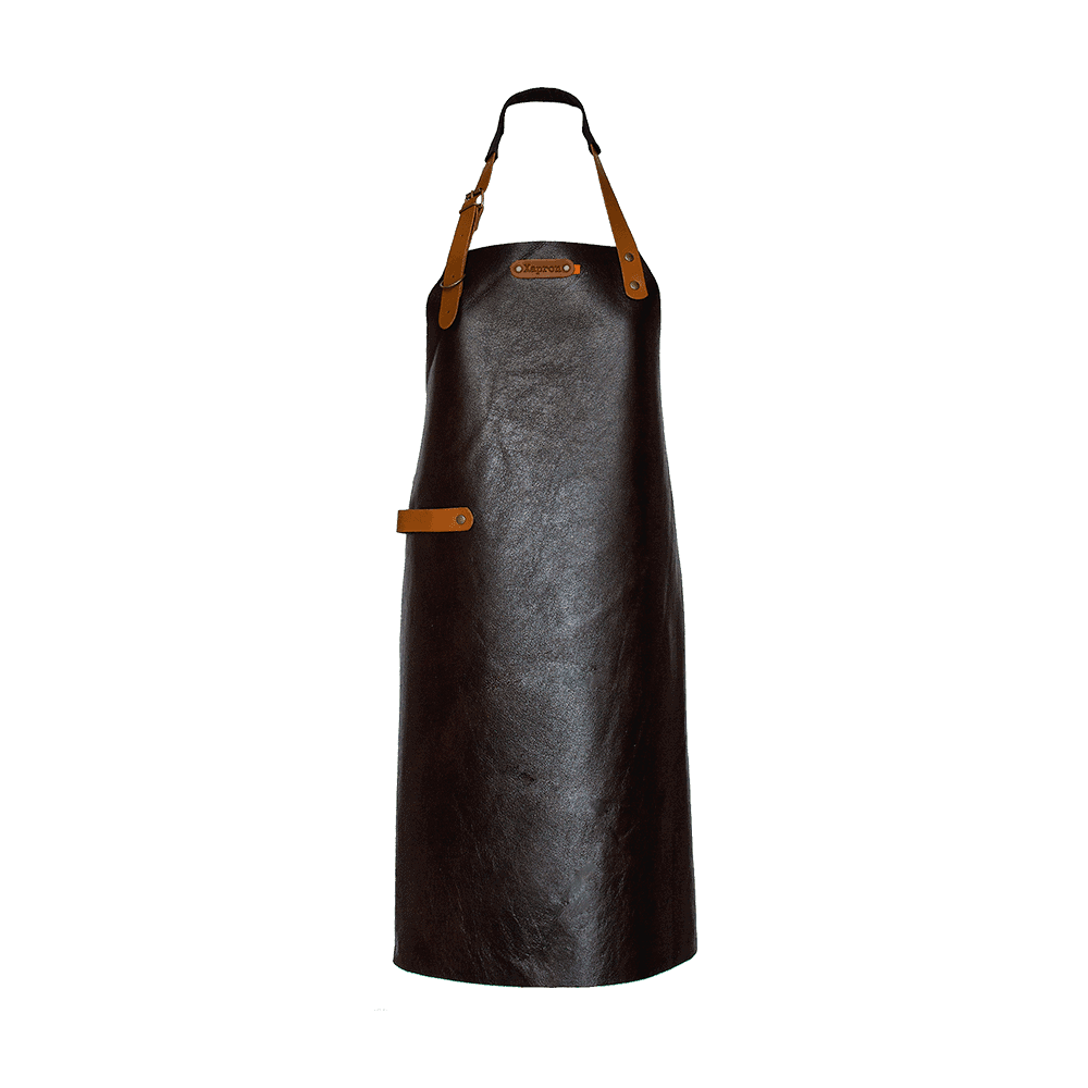 Xapron Schorten L - 82cm Leren Schort met Nekband 'Zwart New York' 8719558543403 XP 543403 afbeelding